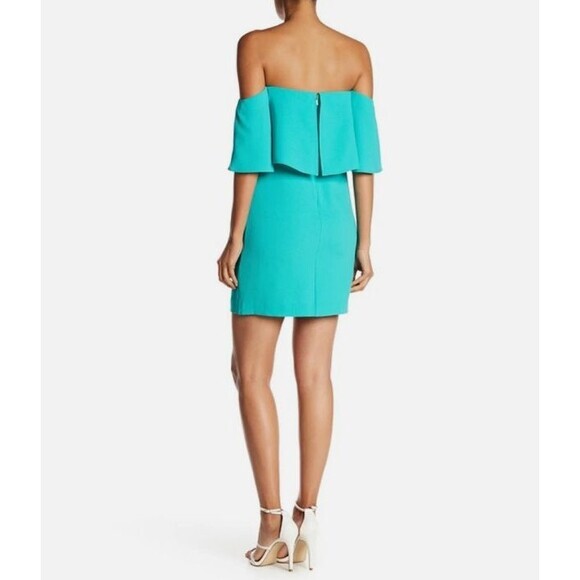 Trina Turk Off-the-Shoulder Dress Womens 8 Orange Mirador Cocktail Eveningwear - Picture 3 of 16